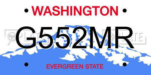 G552MR Washington License Plate