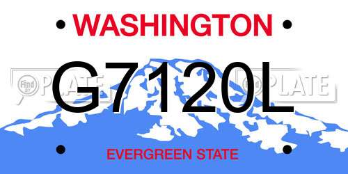 G7120L Washington License Plate