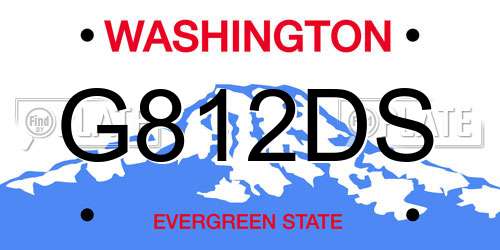 G812DS Washington License Plate