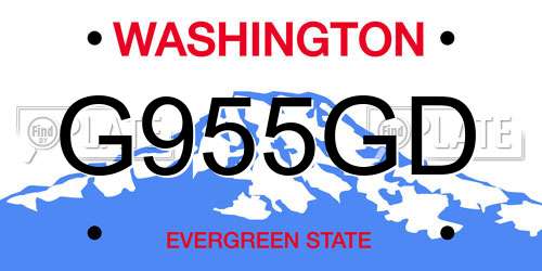 G955GD Washington License Plate