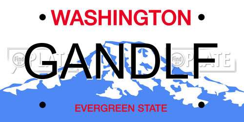 GANDLF Washington License Plate
