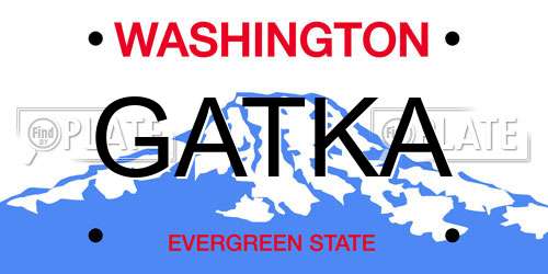 GATKA Washington License Plate