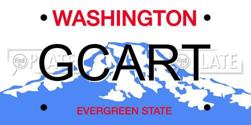 GCART Washington License Plate