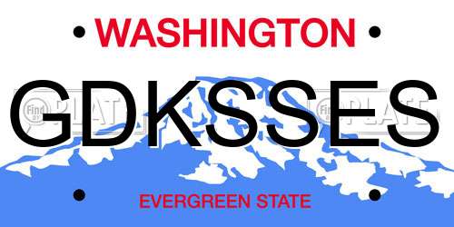 GDKSSES Washington License Plate