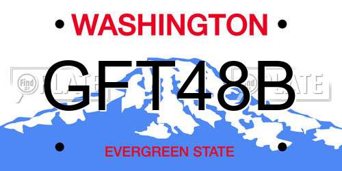 GFT48B Washington License Plate