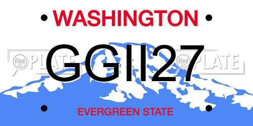 GGII27 Washington License Plate