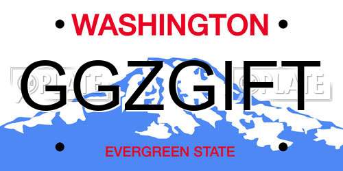 GGZGIFT Washington License Plate