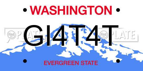 GI4T4T Washington License Plate
