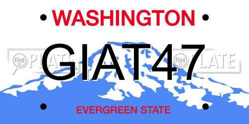 GIAT47 Washington License Plate