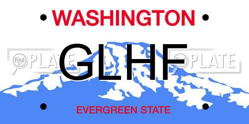 GLHF Washington License Plate