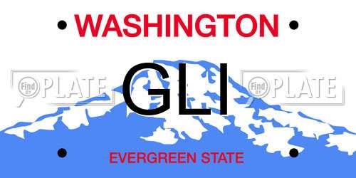 GLI Washington License Plate