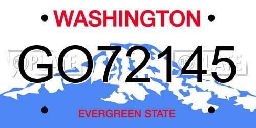 GO72145 Washington License Plate