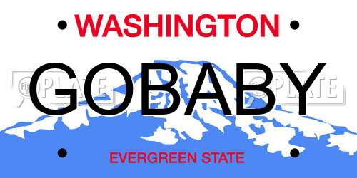 GOBABY Washington License Plate
