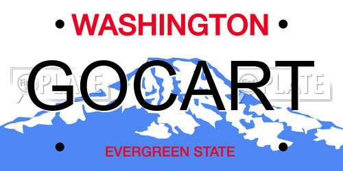 GOCART Washington License Plate