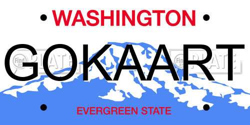 GOKAART Washington License Plate