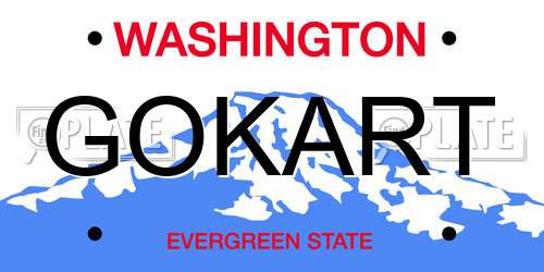GOKART Washington License Plate