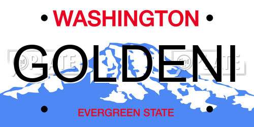 GOLDENI Washington License Plate