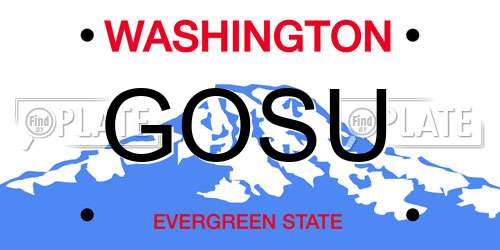 GOSU Washington License Plate