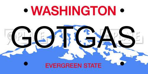 GOTGAS Washington License Plate