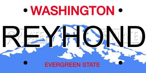 GREYHONDA Washington License Plate