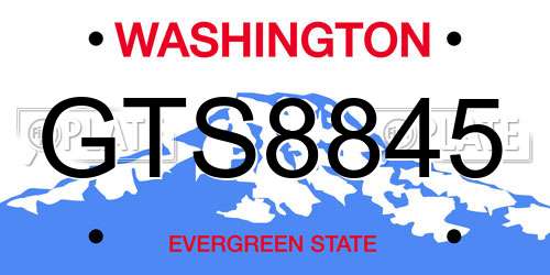 GTS8845 Washington License Plate