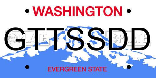 GTTSSDD Washington License Plate