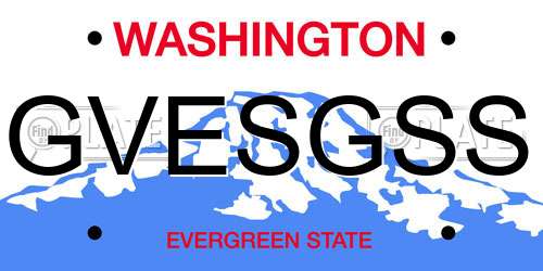 GVESGSS Washington License Plate