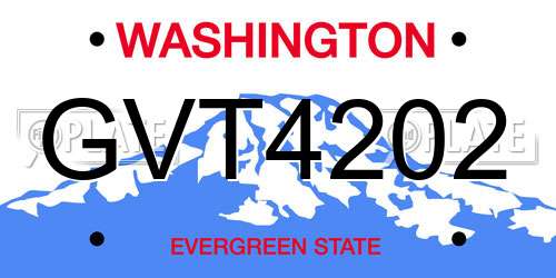 GVT4202 Washington License Plate