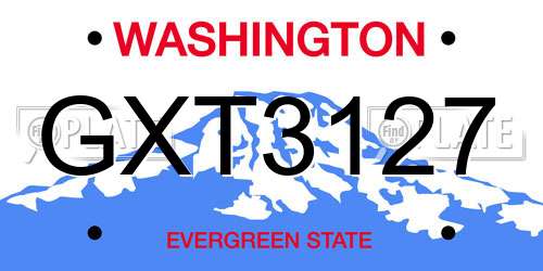 GXT3127 Washington License Plate