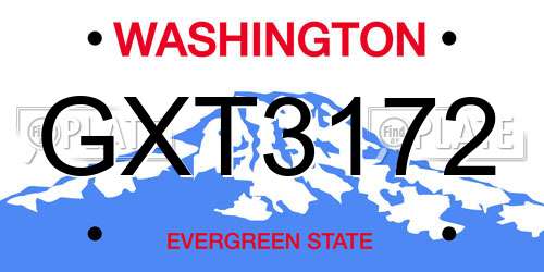 GXT3172 Washington License Plate