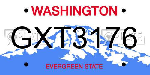 GXT3176 Washington License Plate