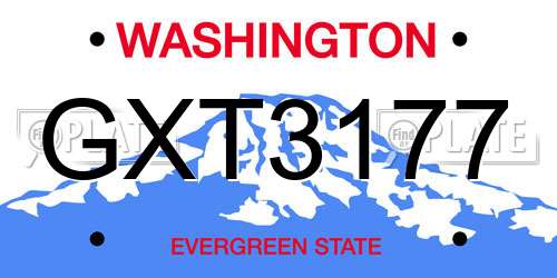 GXT3177 Washington License Plate