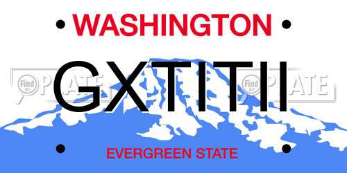 GXTITII Washington License Plate