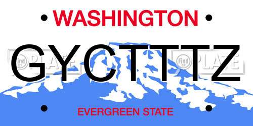 GYCTTTZ Washington License Plate