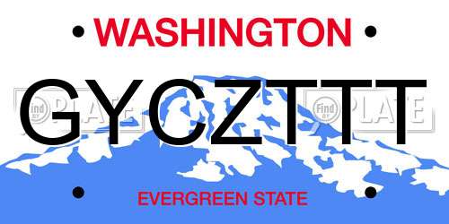 GYCZTTT Washington License Plate