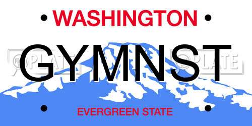 GYMNST Washington License Plate