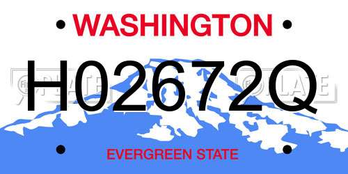 H02672Q Washington License Plate