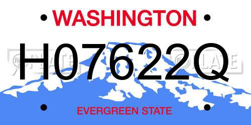 H07622Q Washington License Plate