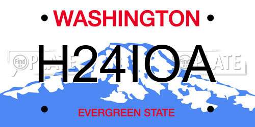 H24IOA Washington License Plate