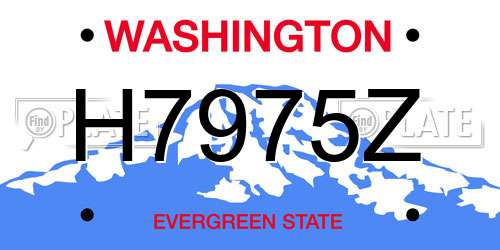 H7975Z Washington License Plate