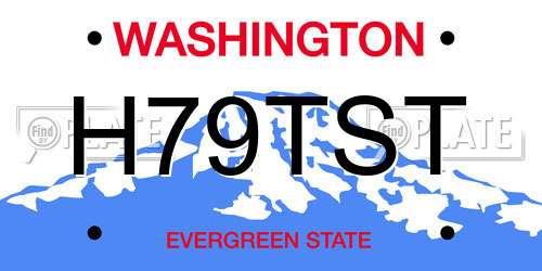 H79TST Washington License Plate