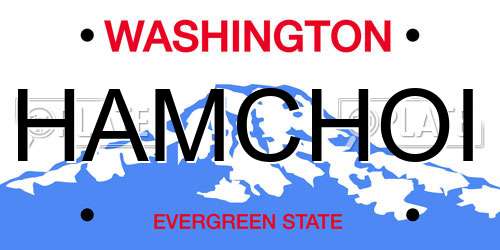 HAMCHOI Washington License Plate