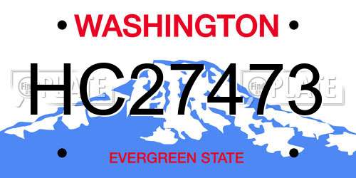 HC27473 Washington License Plate