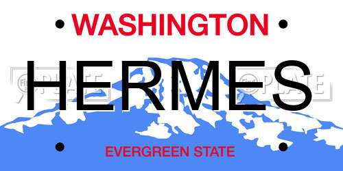 HERMES Washington License Plate