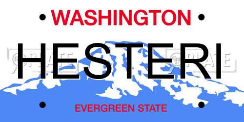 HESTERI Washington License Plate