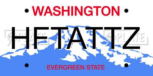HFTATTZ Washington License Plate