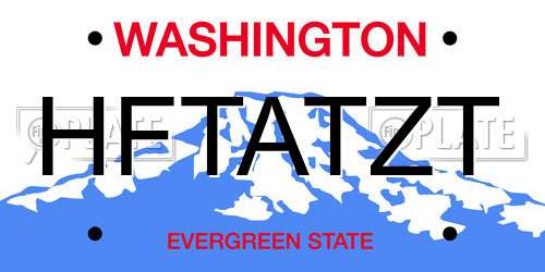 HFTATZT Washington License Plate