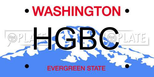 HGBC Washington License Plate