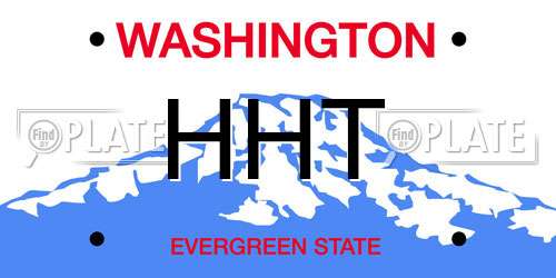 HHT Washington License Plate