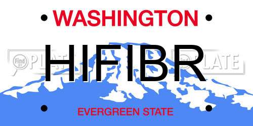 HIFIBR Washington License Plate